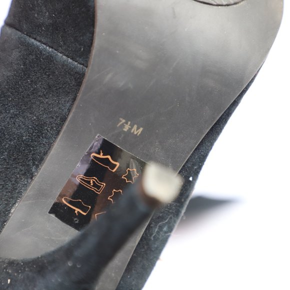 Black Suede Le Chateau Moda Reflex Heels - Picture 3 of 4